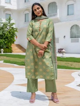 Gold-Print-Kurti-Pant-Dupatta