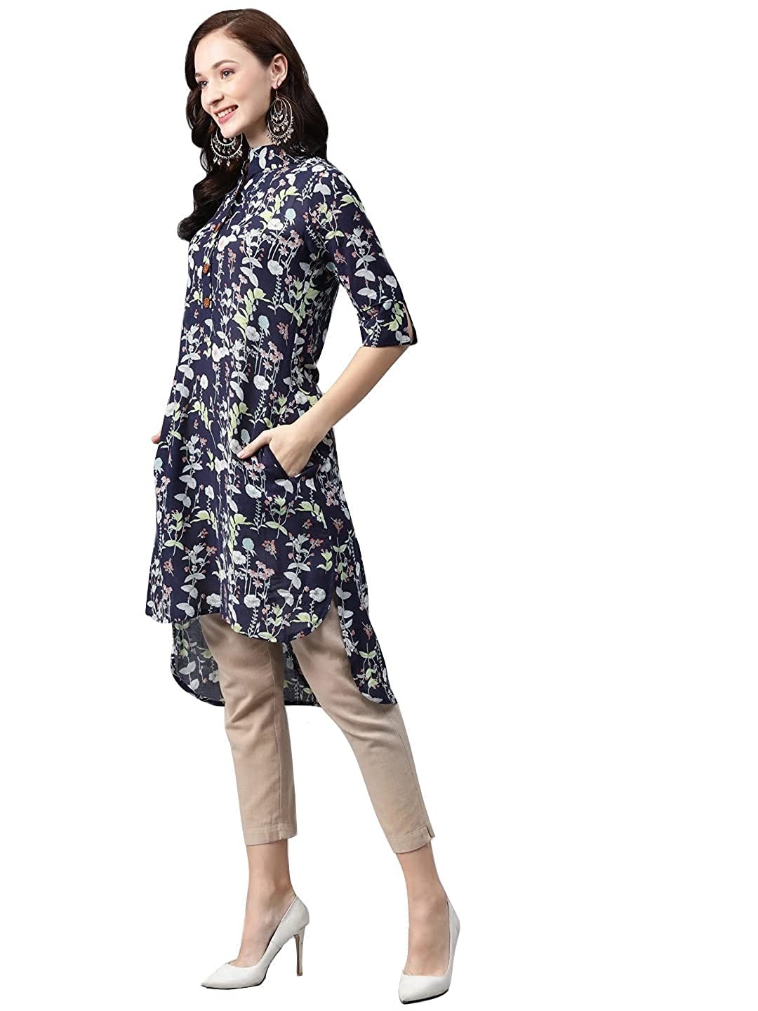 Printed-High-Low-Straight-Kurta